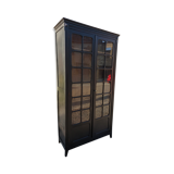 Parisian antique black patinated showcase