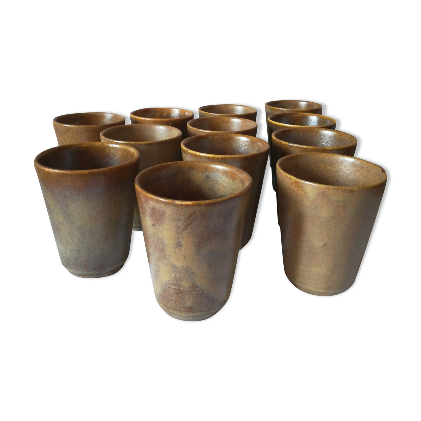 12 sandstone cups