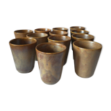 12 sandstone cups
