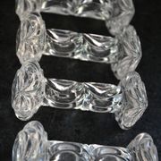 8 cutlery holders made of cut glass