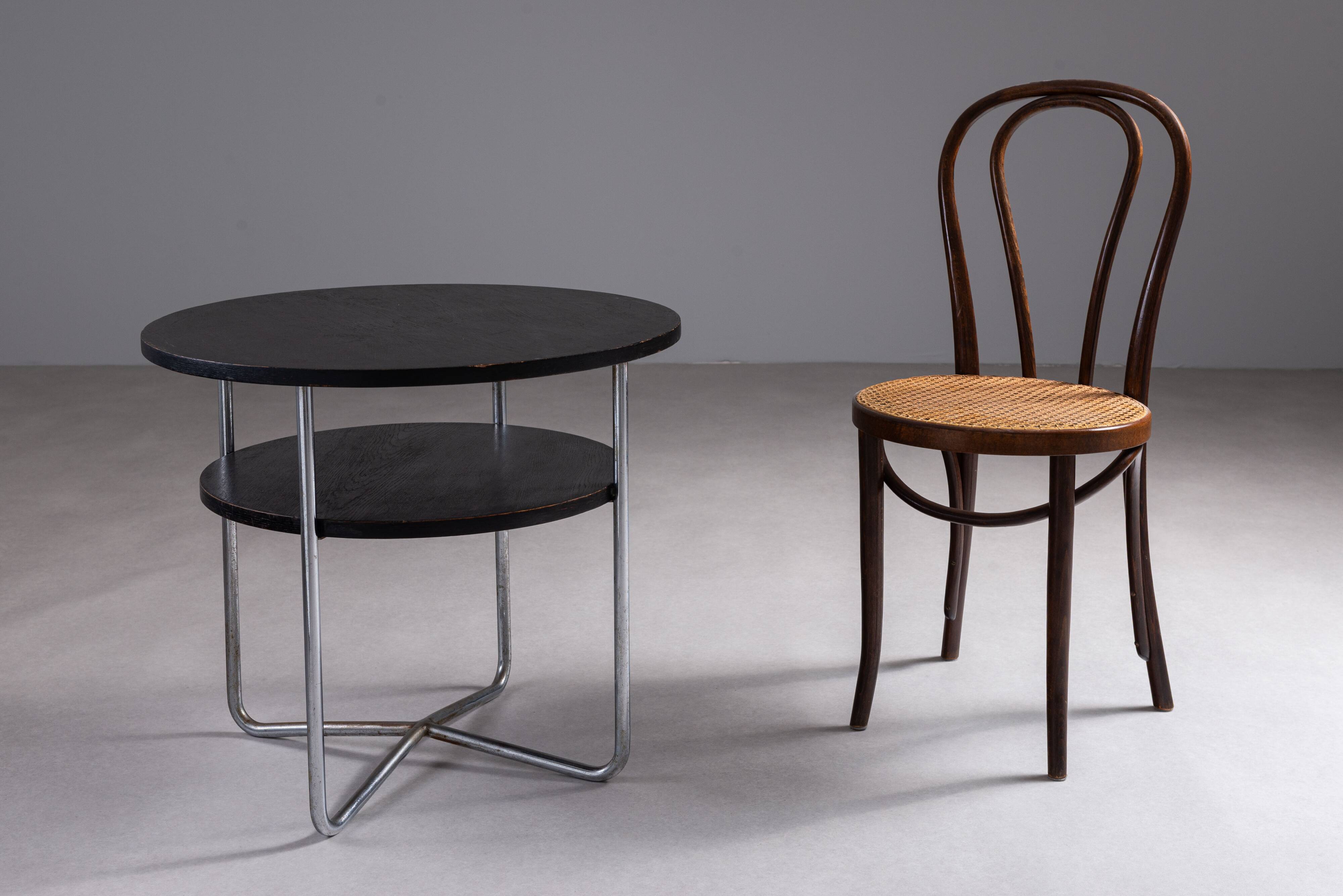 Thonet coffee table with tubular frame