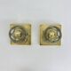 Pair of Peil & Putzler ice cube glass wall lamps, 1970s