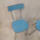 Paire de chaises formica bleu
