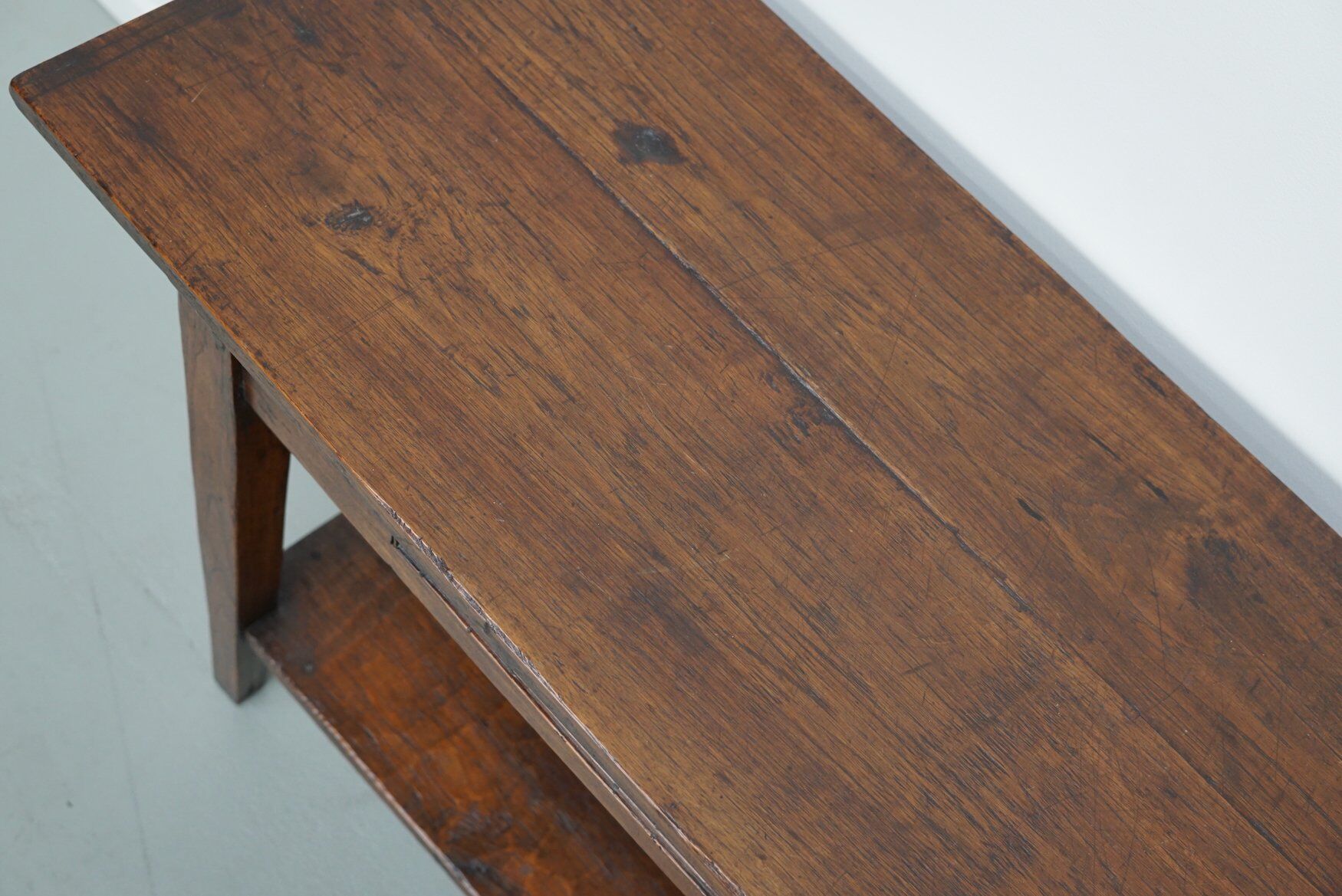 Table d'appoint en chêne rustique français vintage, années 1920