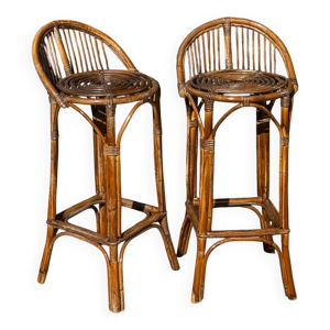 Paire de tabourets en