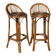 Pair of 1960s rattan stools from France.