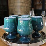 Ceramic Chalice-Glass-Vase Footed by Antonio Lampecco, several available