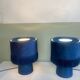 Blue velvet lamps