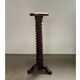 Brutalist hand-carved wooden pedestal, France