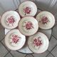 set of 6 hollow plates Longchamp pinks 30-40s