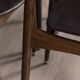 Set of 8 vintage 1960s wood and leather chairs designed by anonima castelli