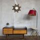 Enfilade vintage bicolore – Plateau en verre – Design rétro chic