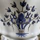 Handcrafted earthenware bouquet from the Monasteries of Bethlehem, blue decor