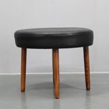 1960s Leather Danish Stool