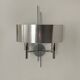 Pair of vintage wall lights, brushed metal and chrome, France 1960