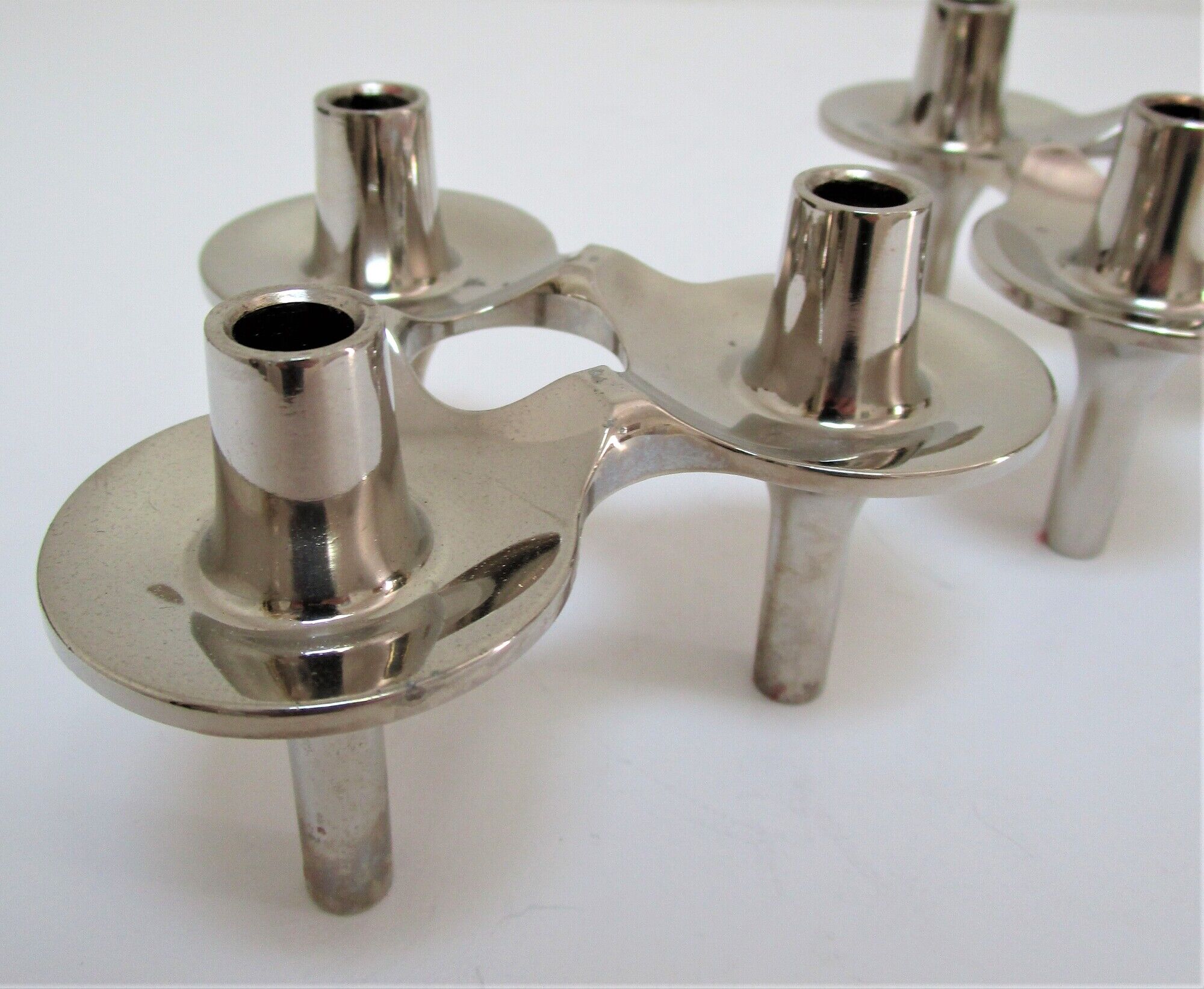 Pair of orion candle holders by fritz nagel and caesar stoffi
