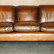 Restored leather Howard & Son canapé style, 204 cm