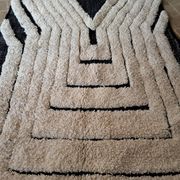 BENI OUARAIN CARPET patterns 250 X 150 cm black and beige
