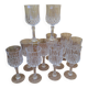 12 small glasses 12 cl "Lonchamp" Cristal d'Arques Vintage