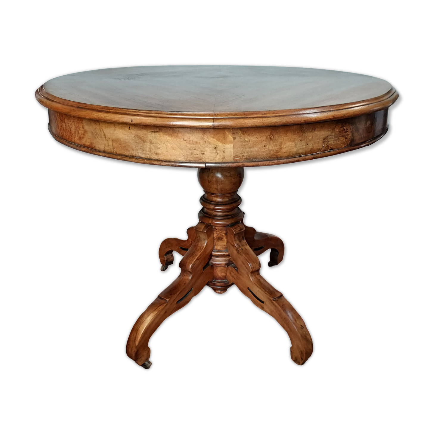 Walnut pedestal table