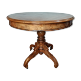 Walnut pedestal table