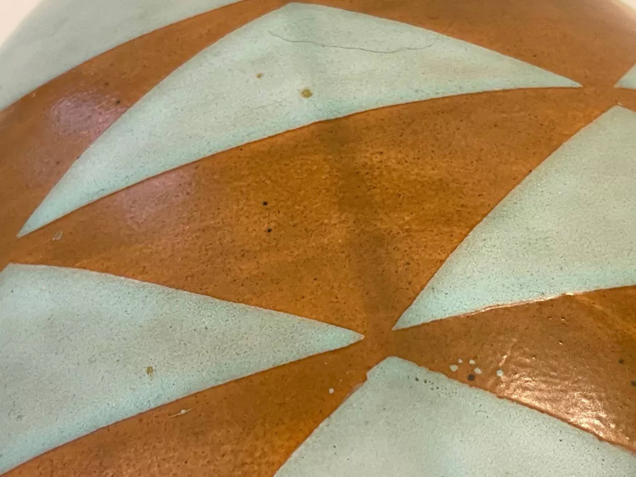 Boch Frères Keramis, Large Art-Deco Vase, Geometric Pattern.