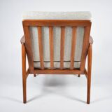 Original armchair fully restored, Scandinavian icon of 60s