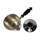 Tableware, marabout milk jug in silver-plated metal and wood from the early 20th century.