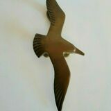Door knocker in bronze or brass bird seagull deco marine