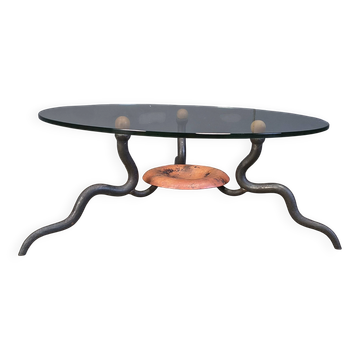 Table basse en fer forgé par DAB, années 1970 - Pays-Bas