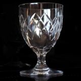 2 crystal wine glasses