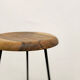 Bar stool in steel and walnut