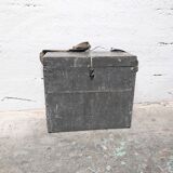 Tabouret caisse à outils en bois