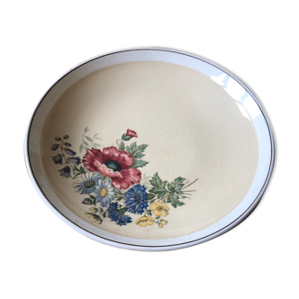 Plat compotier ancien villeroy et boch 1584 décor floral