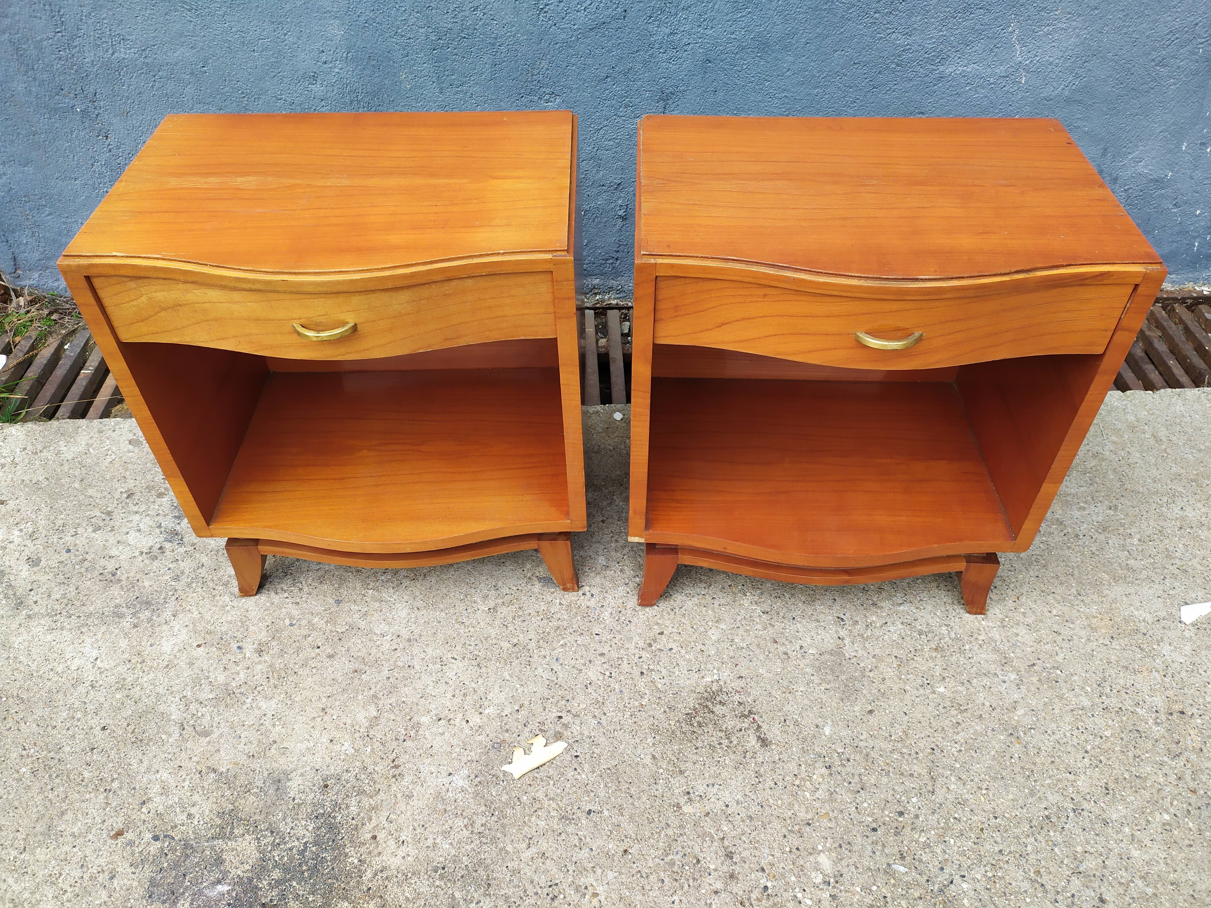 Pair of vintage bedsides