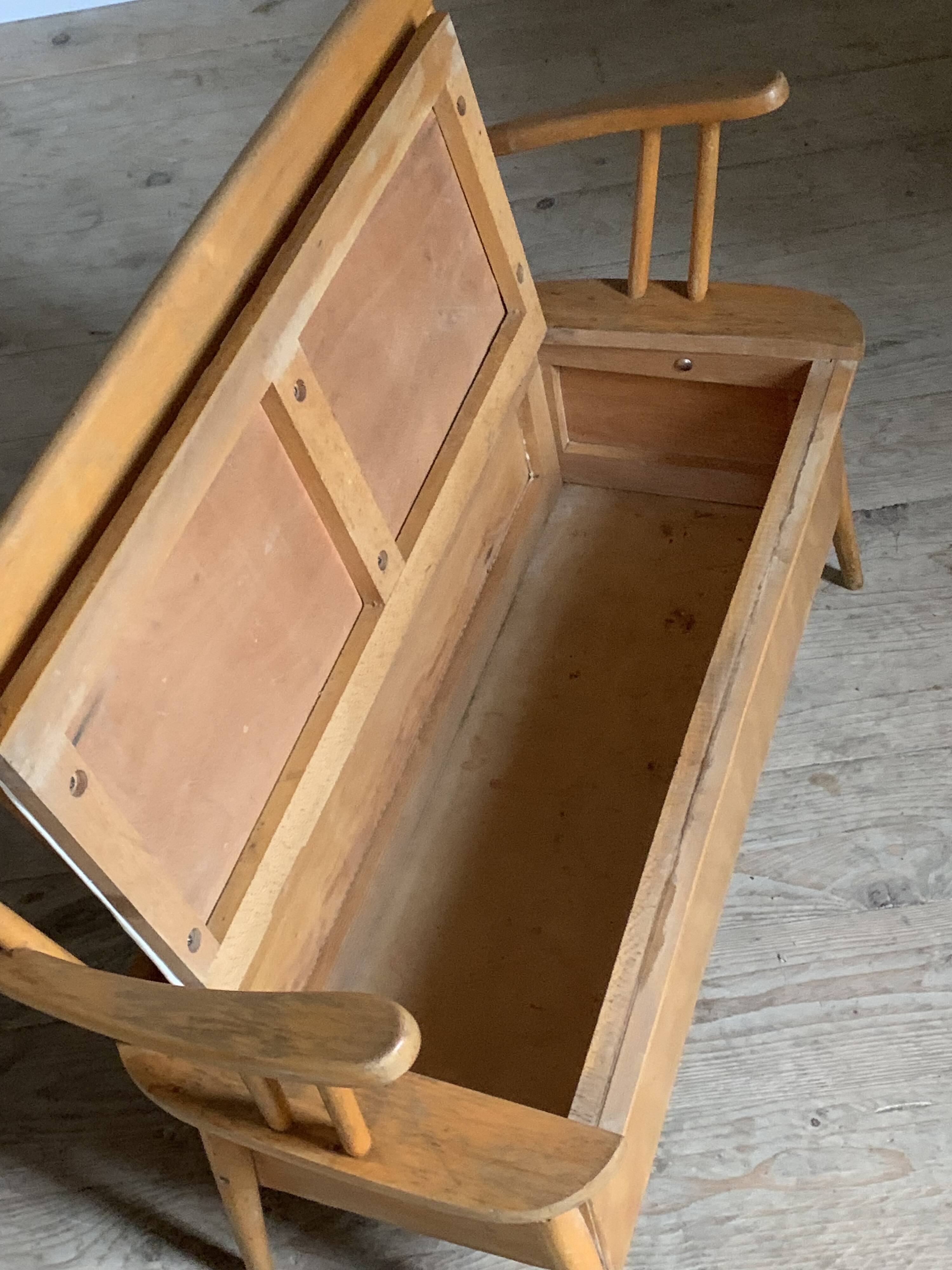 Vintage children's storage bench