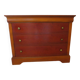 3-drawer chest of drawers with ogee - Louis Philippe style - 80s