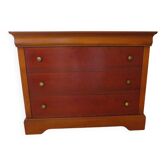 commode 3 tiroirs à doucine - Style Louis Philippe - Années 80