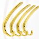 Up to four mid-century brass wall hooks by Herta Baller, Austria, 1950s.