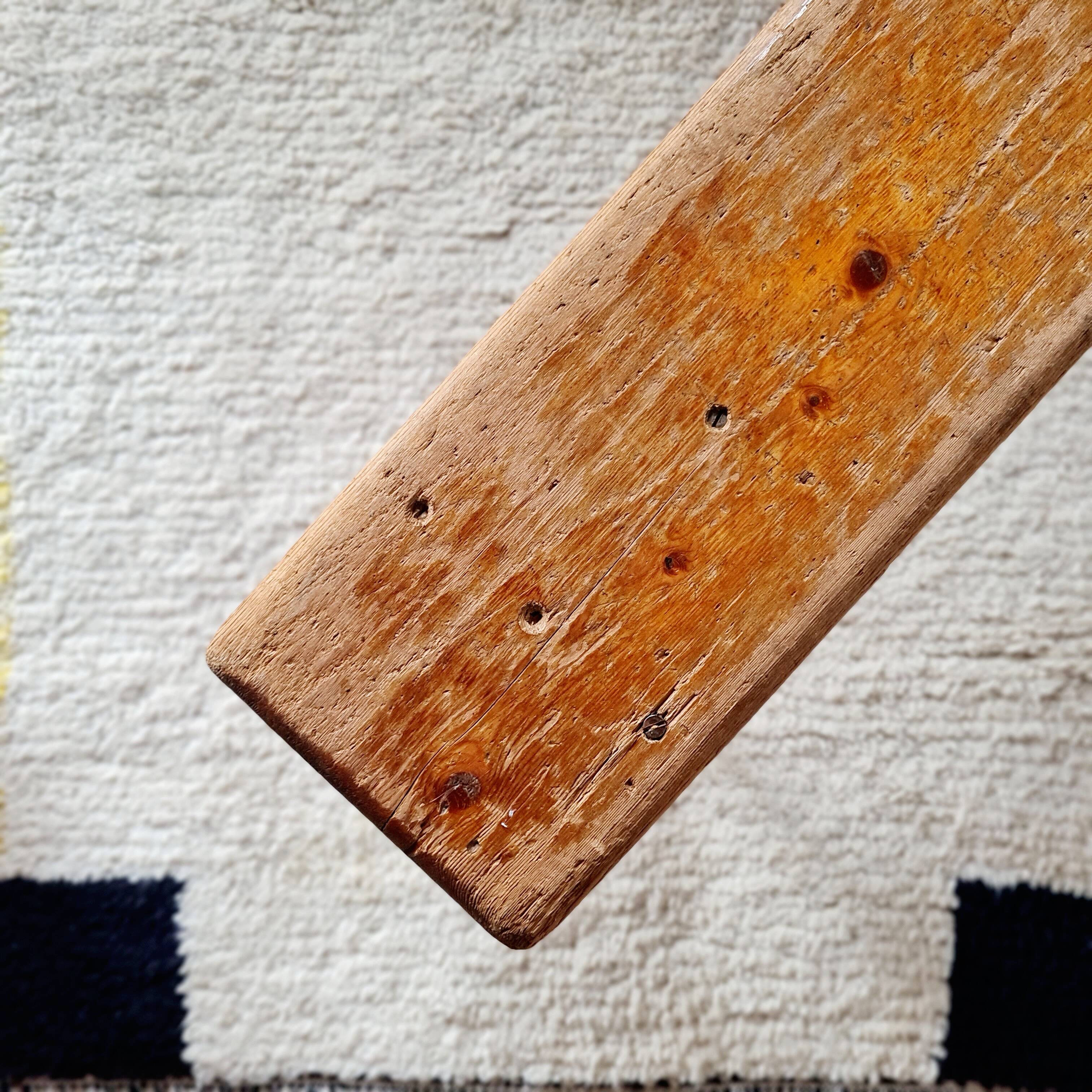 Old farmhouse bench in solid wood - 128 cm
