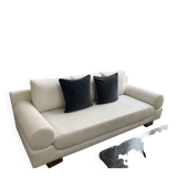 Canapé 3 places Omnight par NV Gallery en tissu bouclette blanche