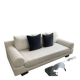Omnight 3-seater canapé by NV Gallery in white boucle fabric.