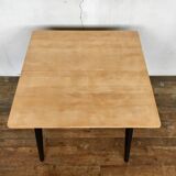 Vintage square table feet black compass tray solid beech