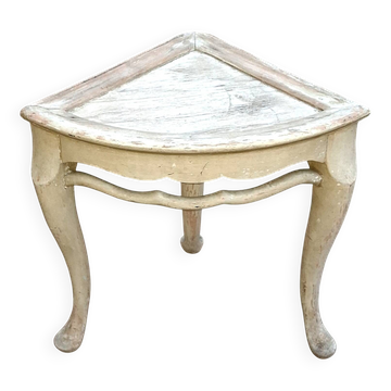 Ancienne sellette d'angle, encoignure, patine d'origine, style Chaby