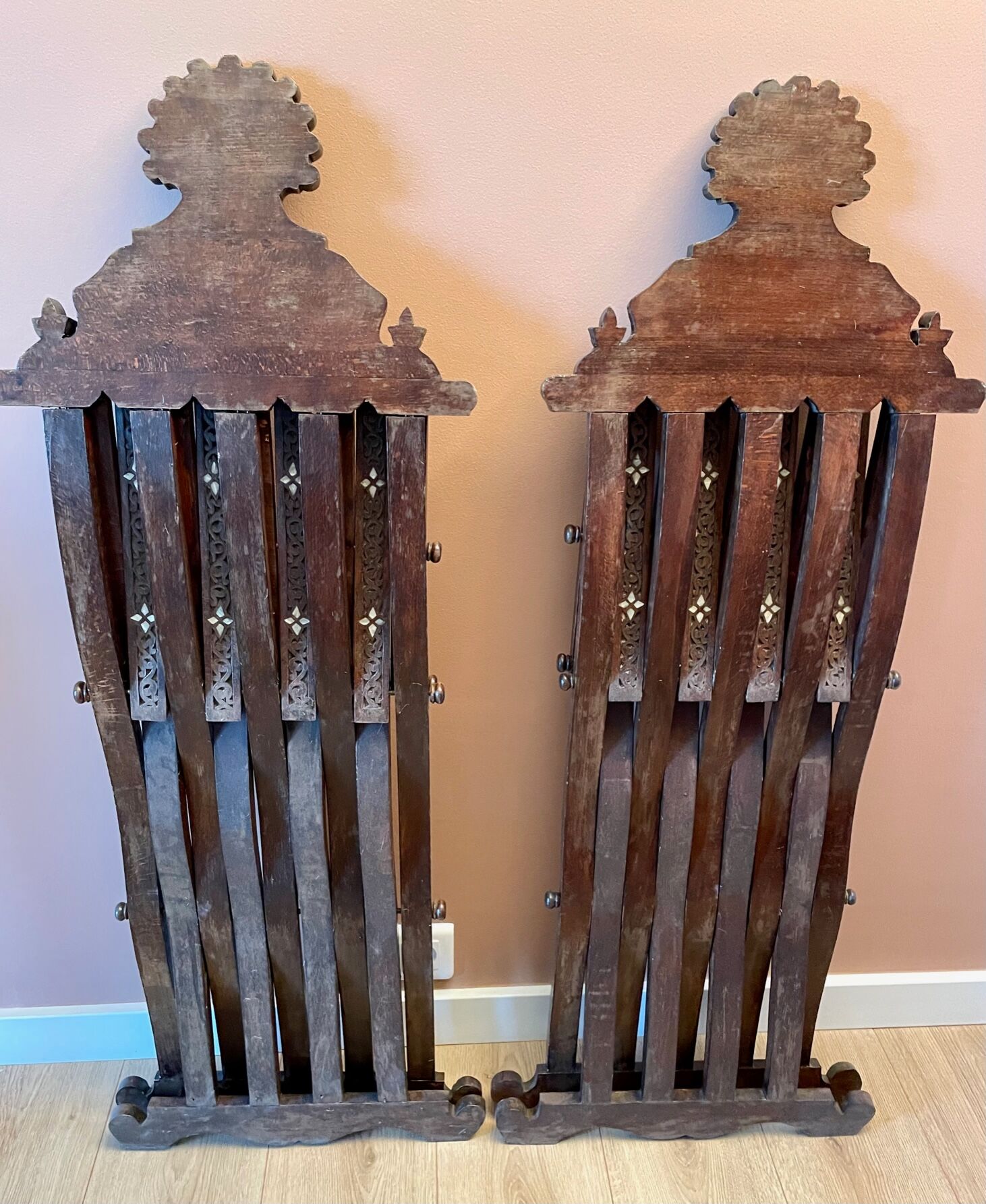 Pair of Syrian chairs inlay of mother-of-pearl