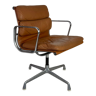 Eames light brown leather Soft Pad Group chair made by Herman Miller