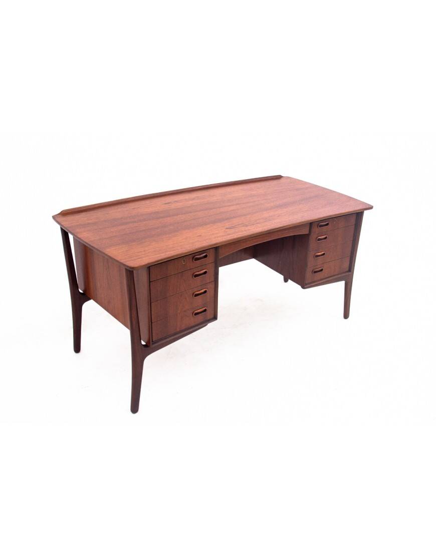 Teak Desk, designed by Svend Aage Madsen for H.P. Hansen, Denmark, 1960s
