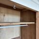 Parisian wardrobe with shelves, renovated oak wood.