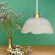 Vintage pendant light with frosted glass lampshade