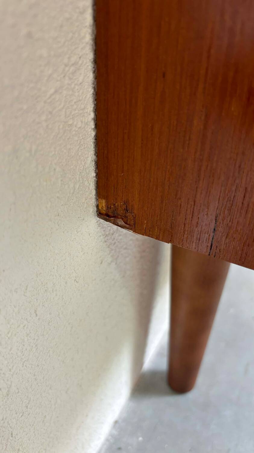 Vintage bookcase with drawers teak